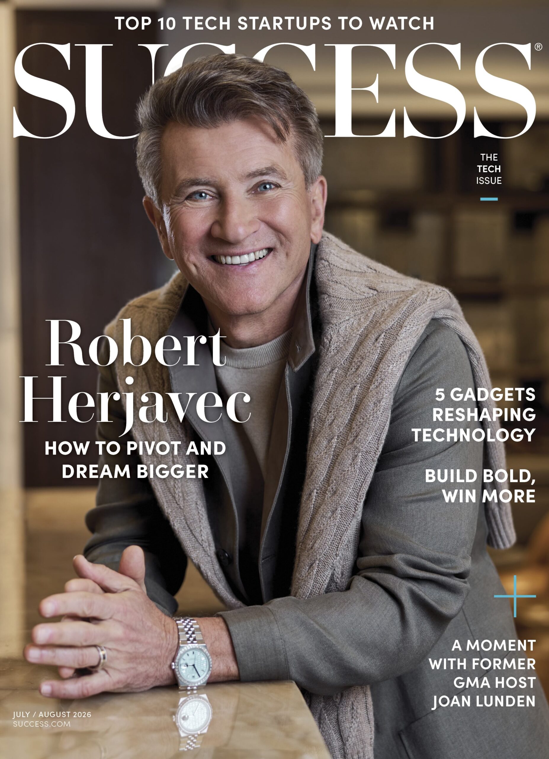 SUCCESS magazine July and August 2026 cover featuring Robert Herjavec